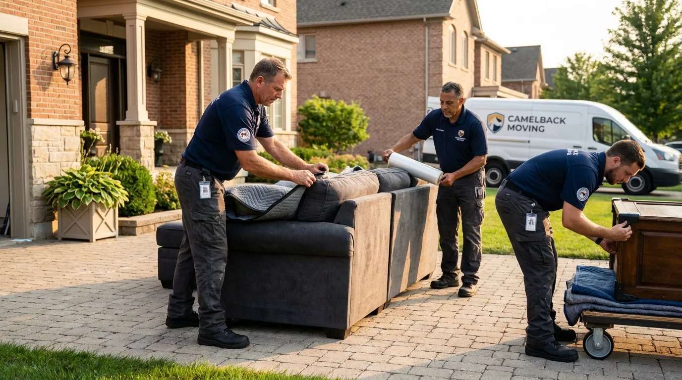 Large estate moving crew wrapping furniture in Ruckersville, VA