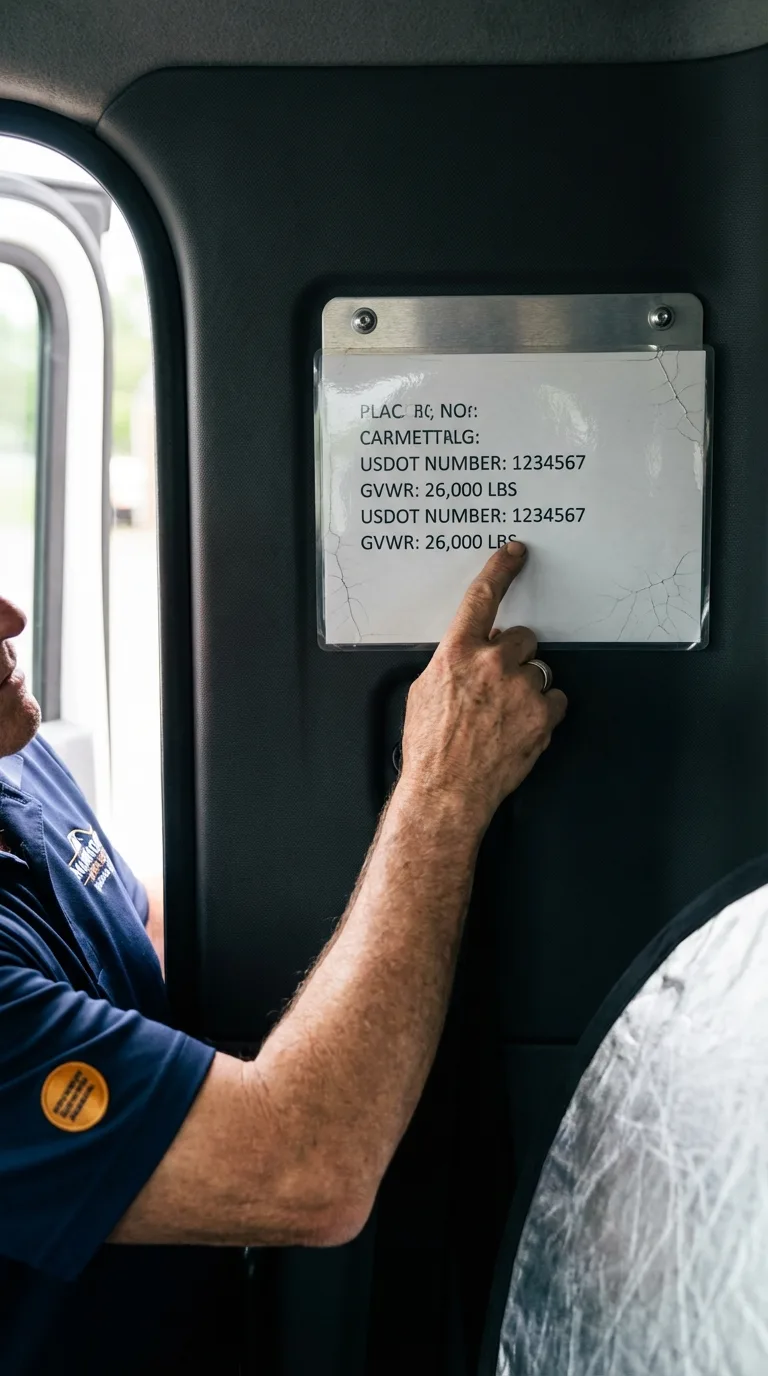 USDOT licensing placard verification in Ruckersville